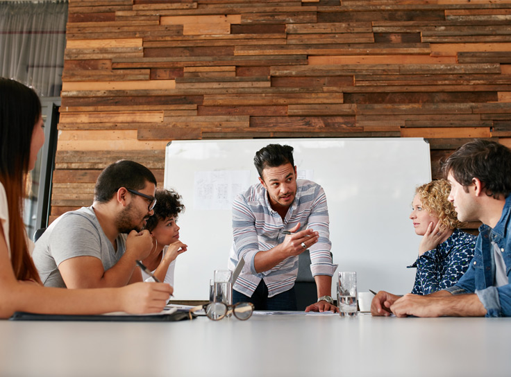 Product Owner working with stakeholders in Scrum.